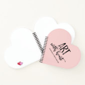 Élégant Monogramme rose Carnet de carnet de croqui (Intérieur)