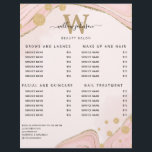 Élégant Monogramme rose Or Marbre Agate Tarificati<br><div class="desc">Elégant Monogram Pink Gold Marble Agate Service Menu Prix Liste Circulaire.  Besoin d'aide ? Je suis heureux d'aider. Envoie-moi juste un message.</div>