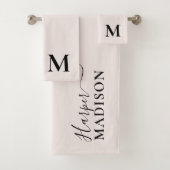 Élégant Monogramme rose pâle (En situation)