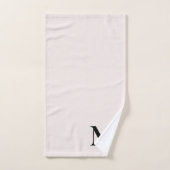 Élégant Monogramme rose pâle (Serviette à main)