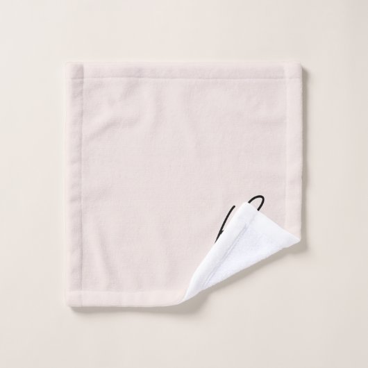 Élégant Monogramme rose vierge Script chic (Gant de toilette)