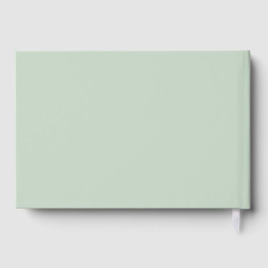 Élégant Monogramme Sage Mariage vert (Verso)