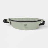 Élégant Monogramme Sage Vert (Recto)