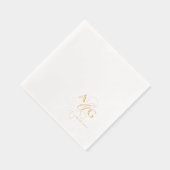 Élégant Monogramme Script Ampersand Mariage Gold (Droite)