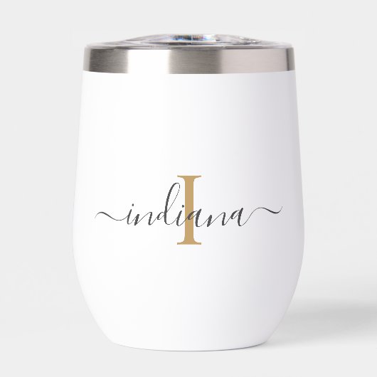 Élégant Monogramme Script minimaliste Personnalisé (Avant)