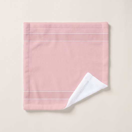 Élégant monogramme sur les tons rose bébé (Gant de toilette)