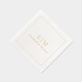 Élégant Monogramme Typographie Or Mariage simple (Droite)