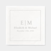 Élégant Monogramme Typographie Script Mariage Arge (Recto)