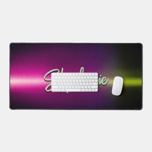 Élégant monogramme vert ombré rose (Clavier et souris)