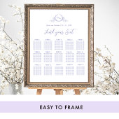 Élégant Monogramme violet Mariage Signe du tableau