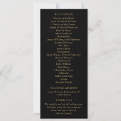 Élégant Monogramme Wreath Wedding Programme (Dos)