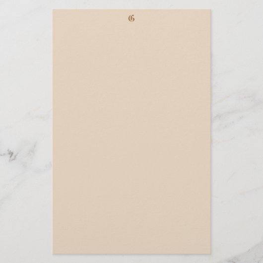 Elegant Monogrammed Briefpapier (Voorkant)