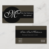 Elegant Monogrammed Classy Visitekaartje (Voorkant / Achterkant)