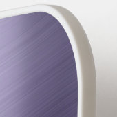 Elegant Monogrammed Faux Paars geborsteld metaal Pickleball Paddle (Links Detail)