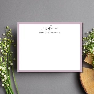 Elegant Monogrammed Handgeschreven de Kaart van de Notitiekaartje