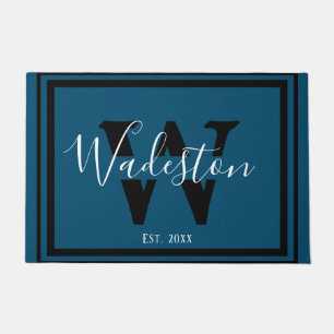 Elegant Monogrammed Letter and Name Doormat Deurmat