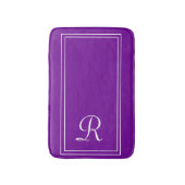 Elegant Monogrammed Paars Personalized Badmat (Voorkant Verticaal)