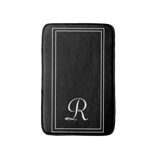 Elegant Monogrammed Personalized Bathroom Mat (Voorkant Verticaal)