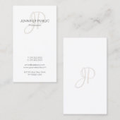 Elegant monogrammed Personalized Modern Design Visitekaartje (Voorkant / Achterkant)