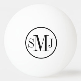 Elegant Monogrammed Pingpongballen