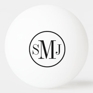 Elegant Monogrammed Pingpongballen