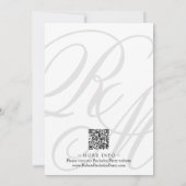 Elegant Monogrammed w / QR-code Bacherlor Party Kaart (Achterkant)