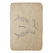 Elegant monogrammen moderne boerenkaver badmat (Voorkant Verticaal)