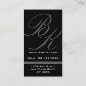 Elegant Monogrammen Visitekaartjes (Achterkant)