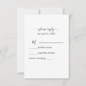 Elégant Monograms Palm Beach Wedding Carte RSVP (Dos)