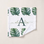 Elegant Monstera Greenery Botanical Towel Set (Gant de toilette)