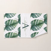 Elegant Monstera Greenery Botanical Towel Set (Serviette à main)