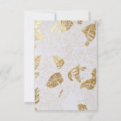 Elégant Monstera Or Mariage Enregistrer La Carte D (Dos)