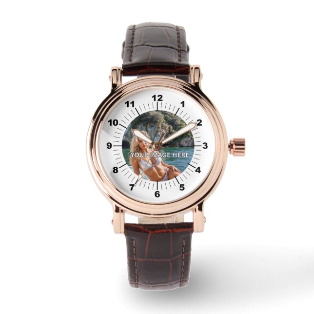 ÉLÉGANT ! 🌿 Montre Marron Rose Gold (Recto)