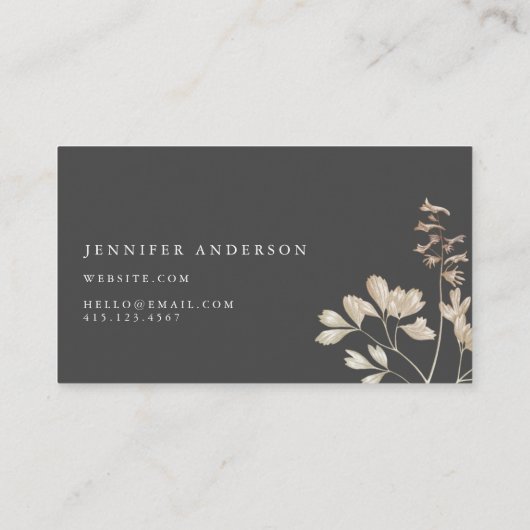 Elegant Moody Boho Modern Visitekaartje (Achterkant)