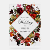 Élégant moody floral noir mariage (Recto)