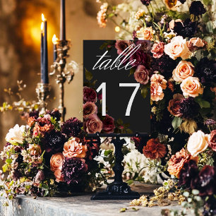 Elegant Moody Muted Rust & Bourgondië Bloemen brui Kaart