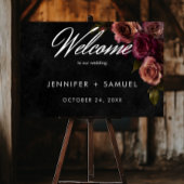 Elegant Moody Muted Rust & Bourgondië Bloemen Welk Poster