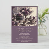 Elegant Moody Twilight Winter Tea Party Invitation (Debout devant)