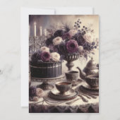 Elegant Moody Twilight Winter Tea Party Invitation (Dos)
