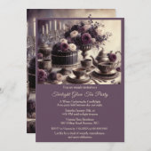 Elegant Moody Twilight Winter Tea Party Invitation (Devant / Derrière)