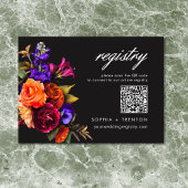 Elegant Moody Vibrant Harvest Bloemenregister Informatiekaartje