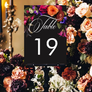 Elegant Moody Vibrant Oogst Bloemen Details Kaart