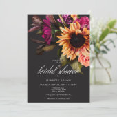 Elegant Moody Vibrant Sunset Floral Vrijgezellenfe Kaart (Staand voorkant)