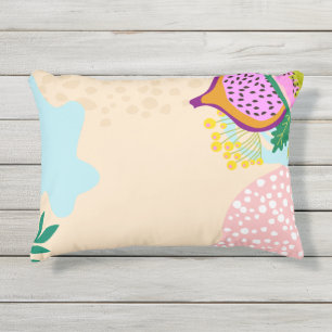 Elegant mooi patroon roze en abstract buitenkussen