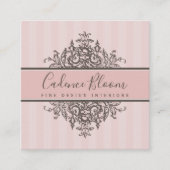 ELEGANT   mooi renaissance roze Vierkante Visitekaartje (Voorkant)