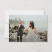 elegant mooi script bedankt foto (Voorkant)