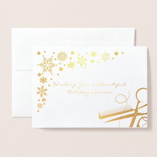 Elegant Mooi Vakantie Seizoen Gold Folie Folie Kaarten (Voorkant met envelop)