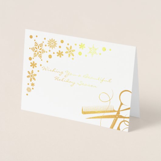 Elegant Mooi Vakantie Seizoen Gold Folie Folie Kaarten (Voorkant)