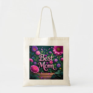 Elegant Mooie Beste Mam Bloemen Tote Bag