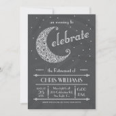 Elegant Moon Celebration - Chalkboard Kaart (Voorkant)